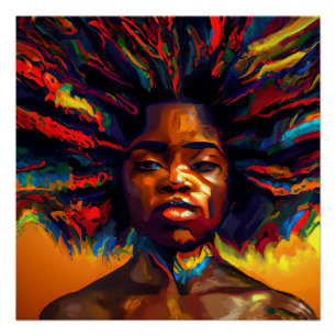 Póster Luto por las mujeres africanas negras Melanin Sist