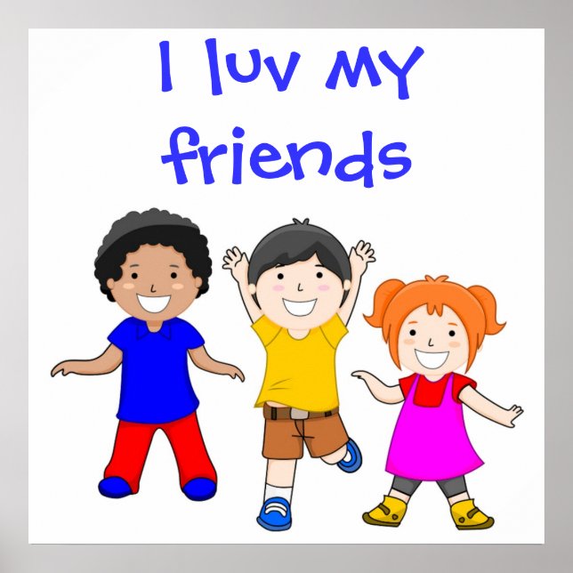 PÓSTER LUV MIS AMIGOS (Frente)
