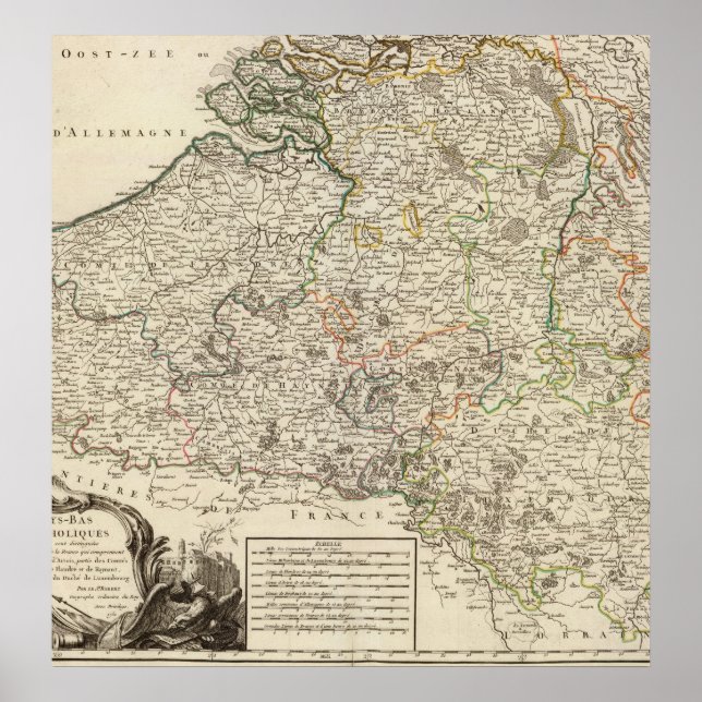 Póster Luxemburgo, Bélgica (Frente)