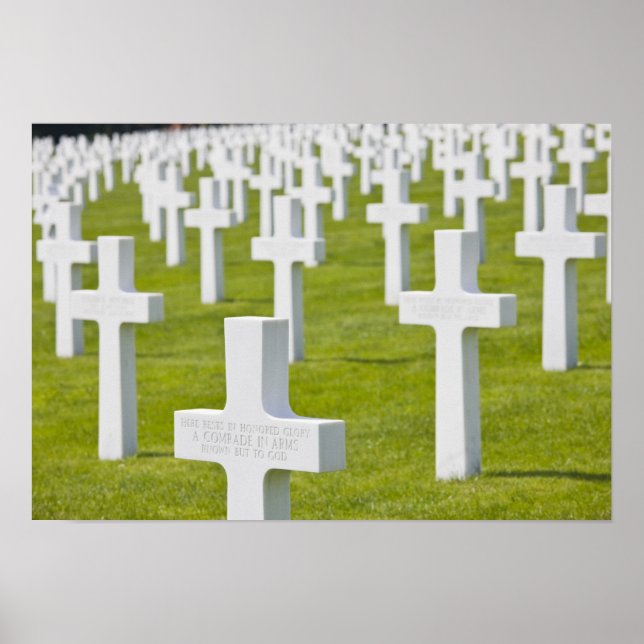Póster Luxemburgo, cementerio militar estadounidense de H (Frente)