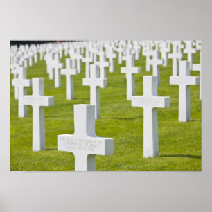 Póster Luxemburgo, cementerio militar estadounidense de H