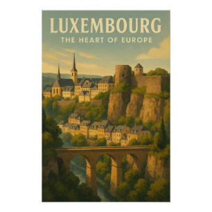Póster Luxemburgo – El Corazón de Europa