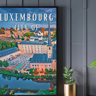 Póster Luxemburgo, ville cosmopolite y multilingue