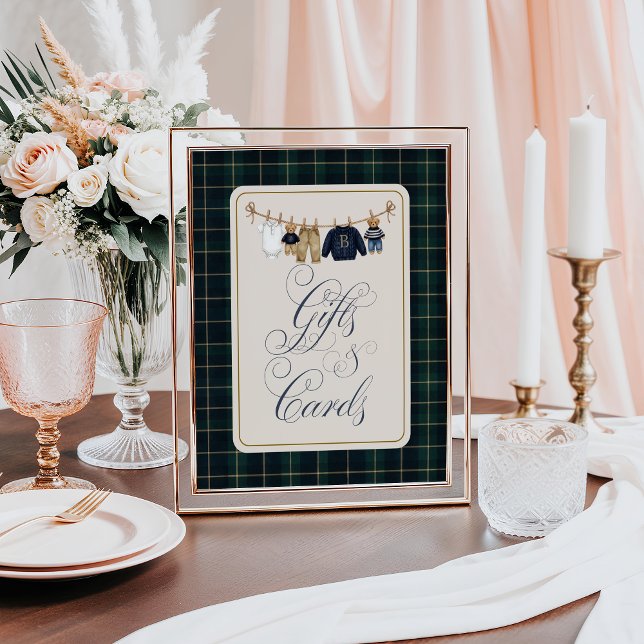 Póster Luxsary  Bear Plaid Baby Shower Gift Card (Subido por el creador)