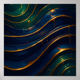 Póster Luxurious Jewel Tone Ooze Wallpaper and Art Print
