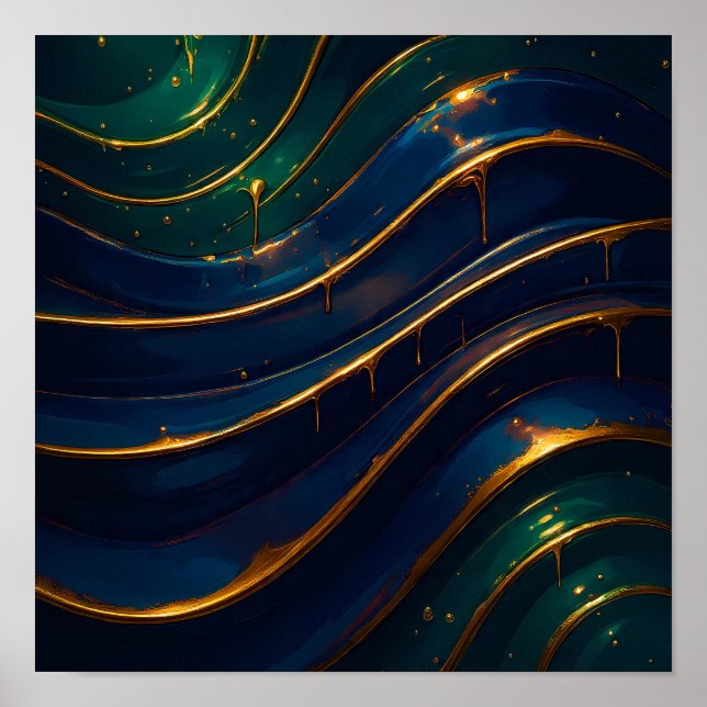 Póster Luxurious Jewel Tone Ooze Wallpaper and Art Print (Frente)