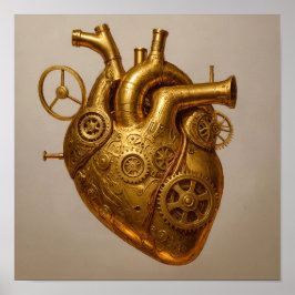 Póster Luxurious Metallic Texture: Polished Brass