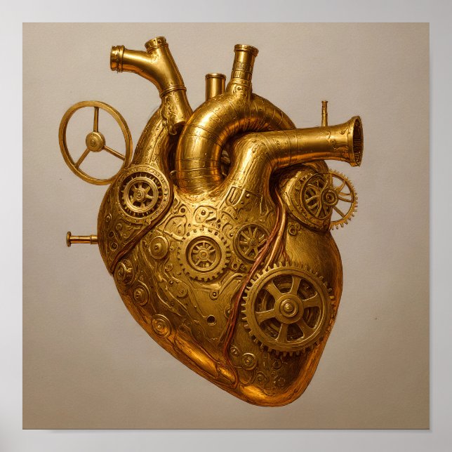 Póster Luxurious Metallic Texture: Polished Brass (Frente)