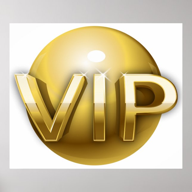 Póster Luxury 3D Gold VIP Emblem (Frente)