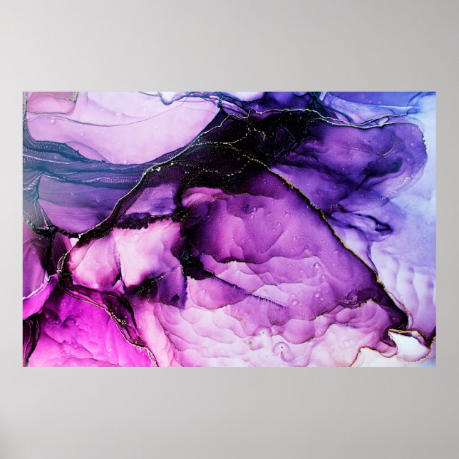 Póster Luxury abstract fluid art painting background alco (Frente)