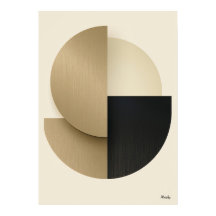 Luxury Art Deco Geometric Wall Art | Minimal Gold 