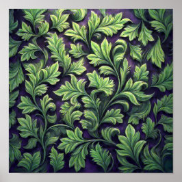 Póster Luxury Botanical Pattern: Lush Intertwined Ivy