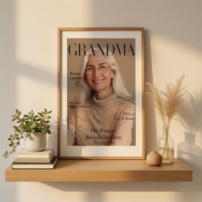 Póster Luxury Grandma Magazine Cover Photo Gift (Subido por el creador)