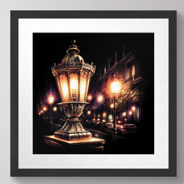 Póster Luz de calle de dibujo de pasto (Subido por el creador)