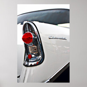 Póster Luz de cola de Chevy Bel Air 56