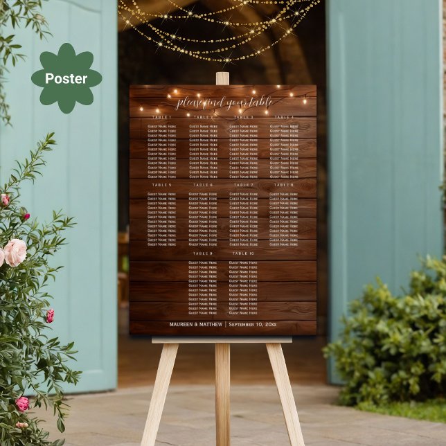 Póster Luz de cuerda de madera marrón 10 Tablas Asientos  (Subido por el creador)