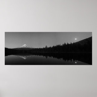 Póster Luz de la luna sobre el monte Hood, Oregón