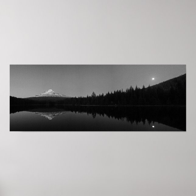 Póster Luz de la luna sobre el monte Hood, Oregón (Frente)