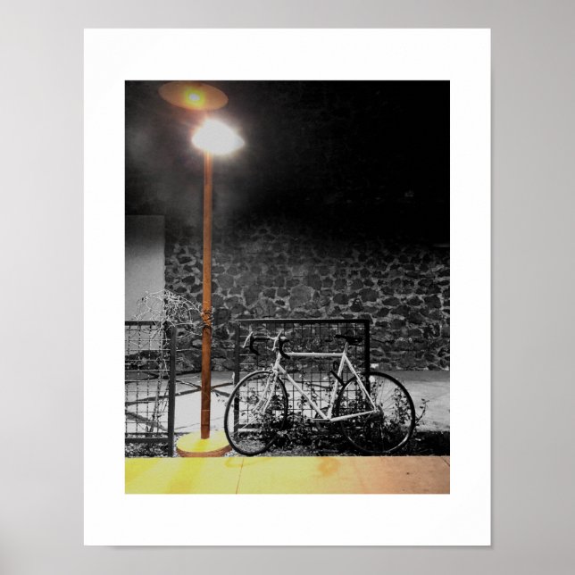 Póster Luz de la Tarde en Fotografía de Bicicleta (Frente)