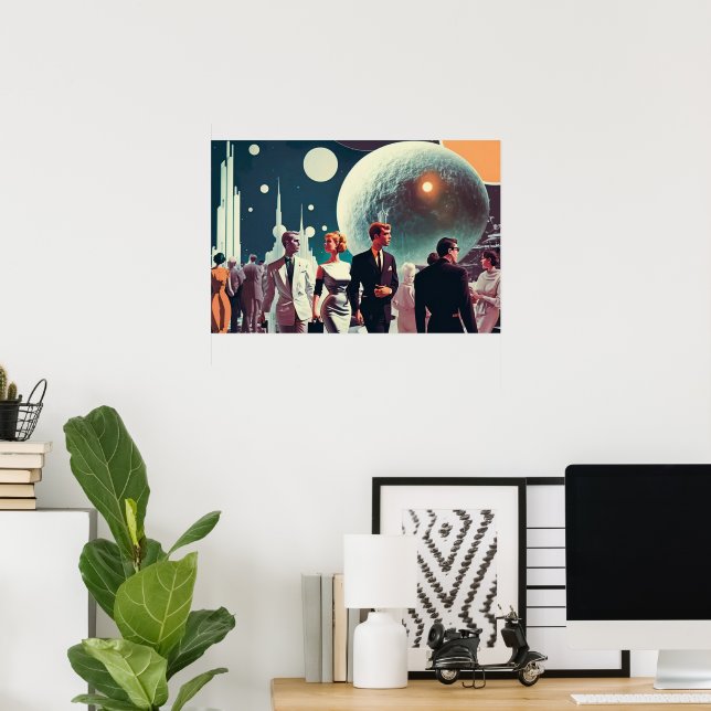 Póster Luz de luna (Oficina en casa)