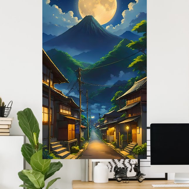 Póster Luz de luna de Java (Oficina en casa)