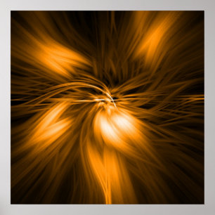 Póster luz de pluma de color ámbar