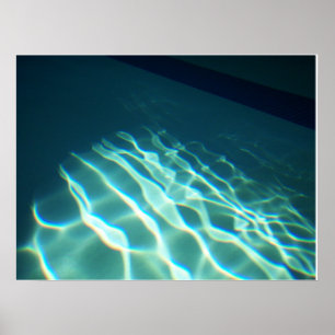Póster luz de refracción de agua