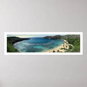 Póster Luz del día de PixDezines en la bahía de hanauma, 
