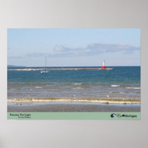 Póster Luz del embarcadero de Petoskey - Michigan