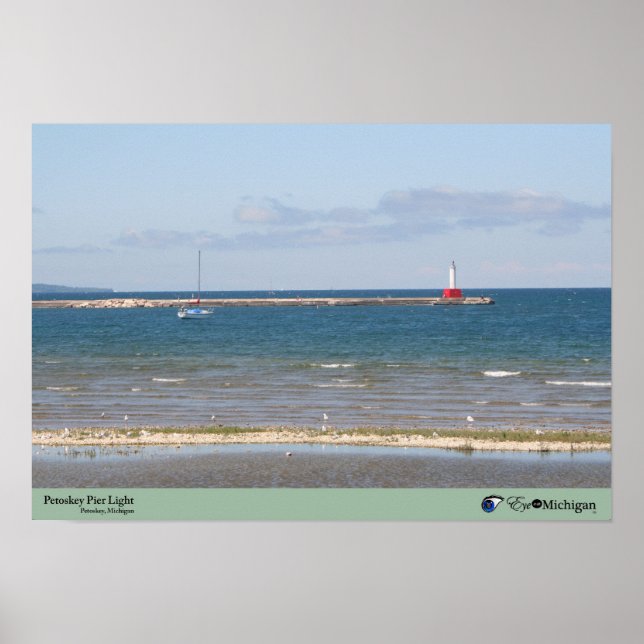 Póster Luz del muelle de Petoskey - Michigan (Frente)