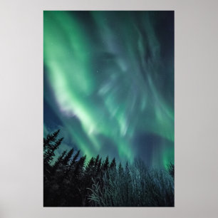 Póster Luz del Norte Escandinavia
