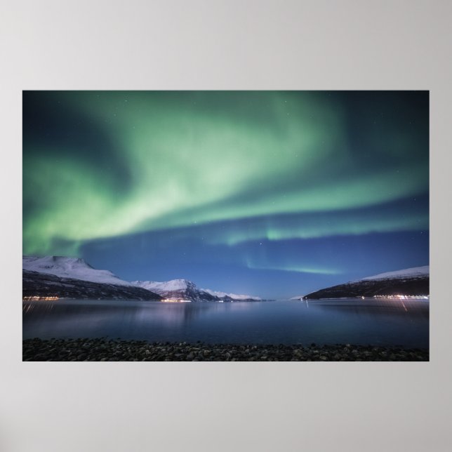 Póster Luz del Norte Noruega (Frente)