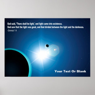Póster Luz desde la oscuridad - Génesis 1:4