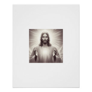 Póster Luz divina: Retrato del Señor Jesucristo