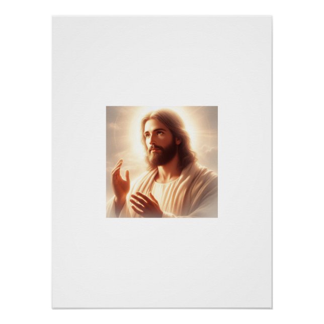 Póster Luz divina: Retrato del Señor Jesucristo (Anverso)