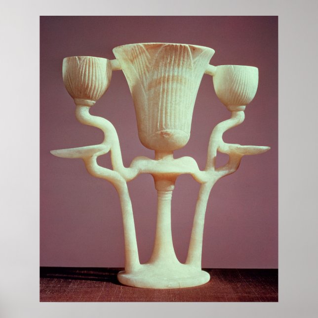 Póster Luz en forma de tres flores de loto (Frente)