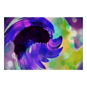 Póster Luz Nocturna De Giro Púrpura
