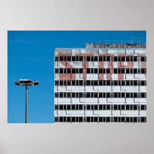 PÓSTER LUZ POSTAL GRIS Y NEGRO