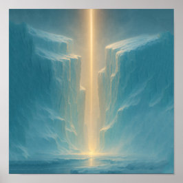 Póster Luz sobre el glaciar