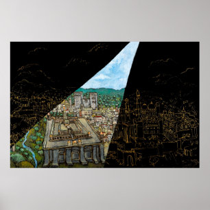 Póster Luz sobre el templo, poster del Kis-Lev de Jonatán