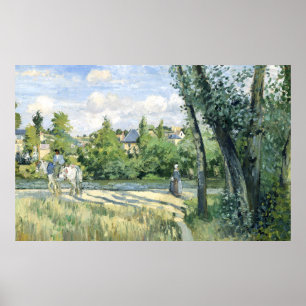 Póster Luz solar en la carretera, Pontoise Camille Pissar