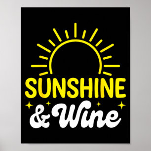 Póster Luz solar y vino verano al aire libre