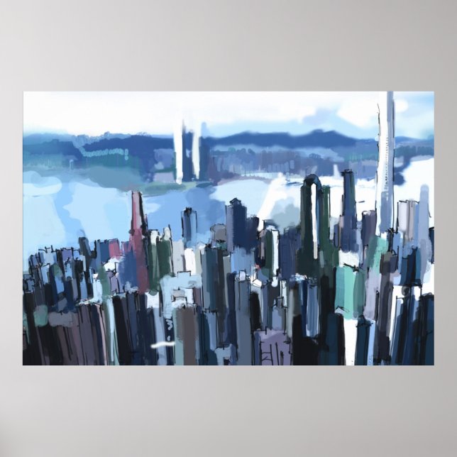 Póster Luz y azul (Frente)