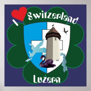 Póster Luzern Schweiz Poster de Suiza