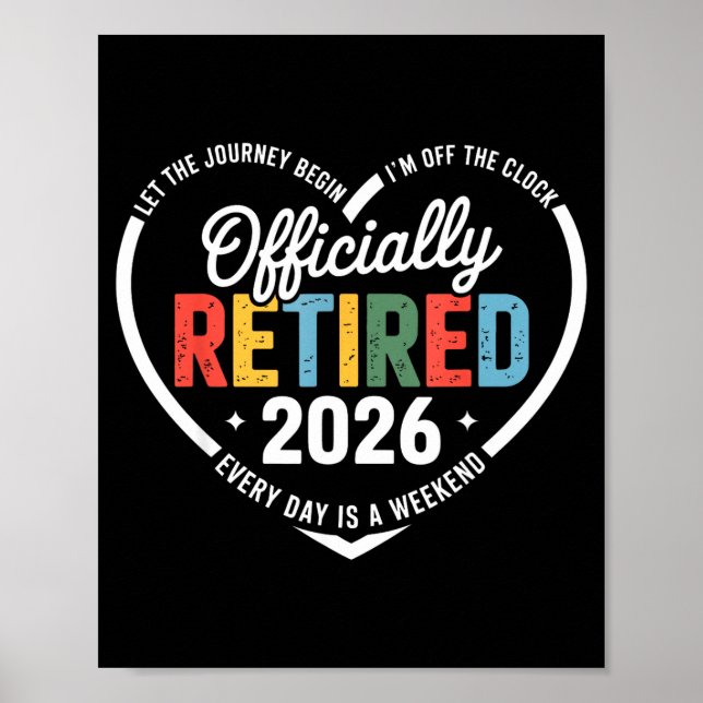 Póster Ly Retired 2026 Hear For Women Retirement  (Frente)