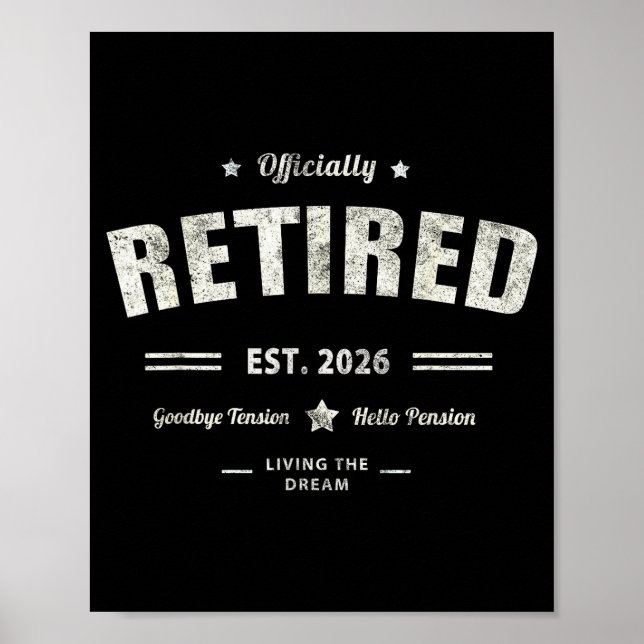 Póster Ly Retired 2026 Mother Vacation Mom Holiday Keepsa (Frente)