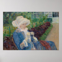 Lydia Crocheting en el jardín de Marly