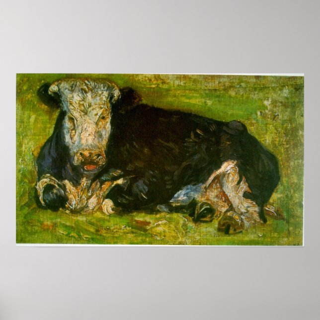 Póster Lying Cow by Vincent van Gogh (Frente)