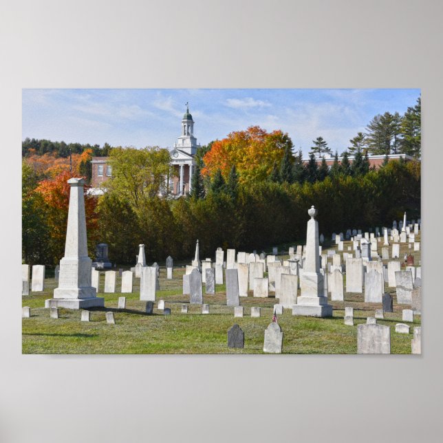 Póster Lyndon, Vermont, cementerio (Frente)