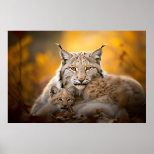 Póster Lynx Animal Wild Beauty Freedom Wilderness Art